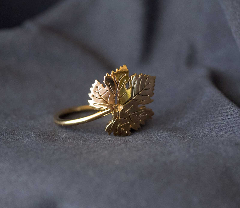 Anello Ampelos (Vite) - 1 Fogliolina