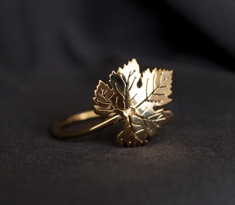 Anello Ampelos (Vite) - 1 Fogliolina