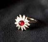 Anello Inti Wayta - Dorato con Corniola