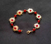 Bracciale Semirigido Inti Wayta - Dorato con Corniole