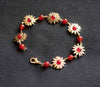 Bracciale Semirigido Inti Wayta - Dorato con Corniole