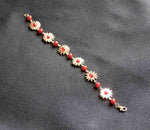 Bracciale Semirigido Inti Wayta - Dorato con Corniole