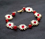 Bracciale Semirigido Inti Wayta - Dorato con Corniole