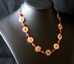 Collana Semirigida Inti Wayta - Dorata con Corniola